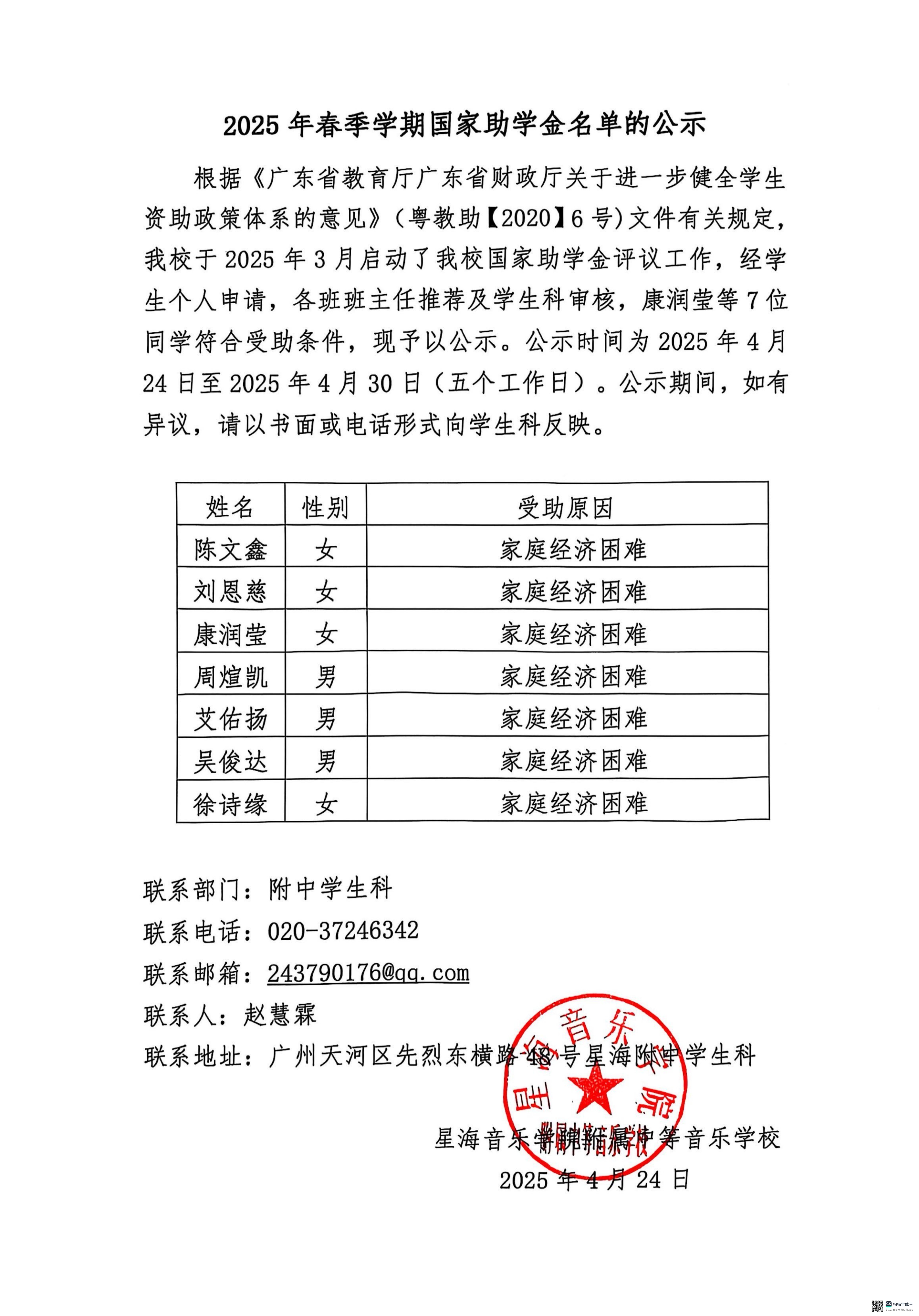 2025年春季学期国家助学金名单的公示_00.jpg